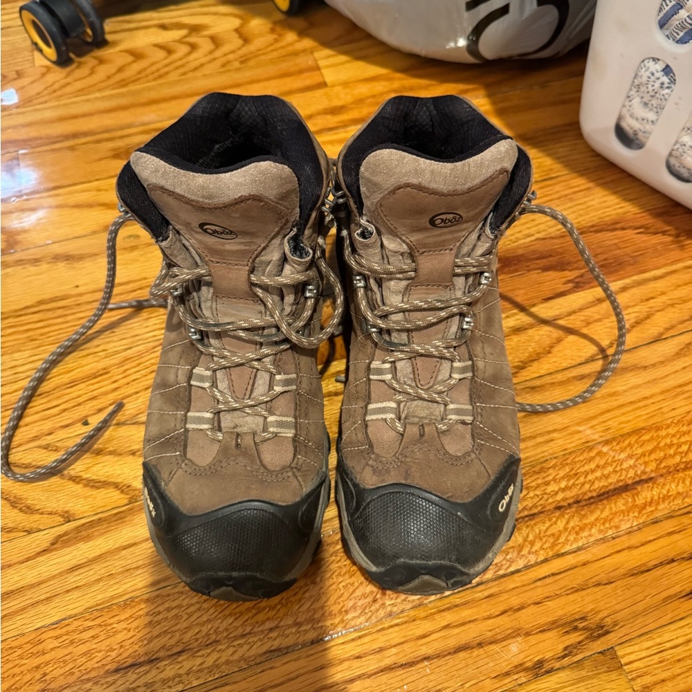 Oboz Bridger Mid Hiking Boots Women Walnut Size 9